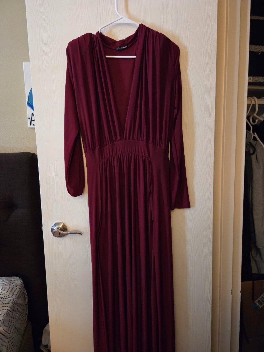 Burgundy fashion nova dress